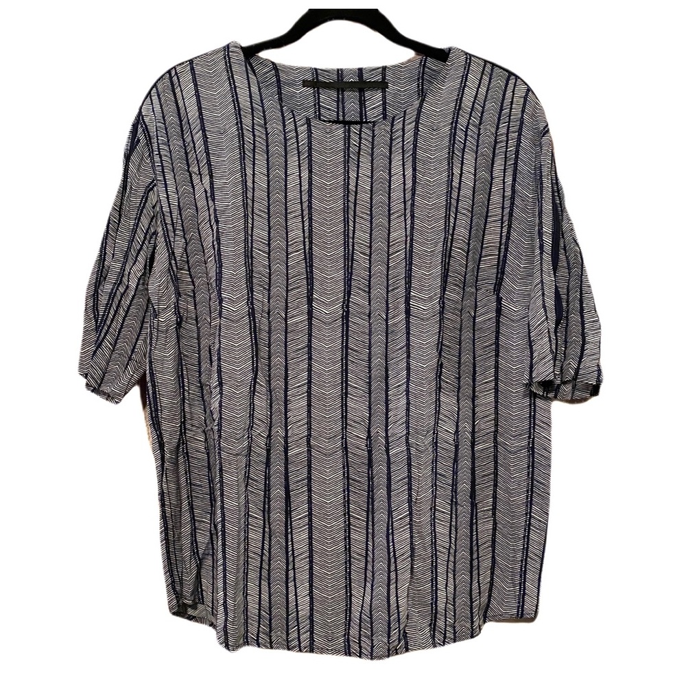 Just Female Boat Neck Chevron Blouse
